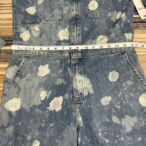 Lee Union-Alls Women's Coverall Denim Splatter Great Fog Pockets Blue Size Small - Picture 13 of 16